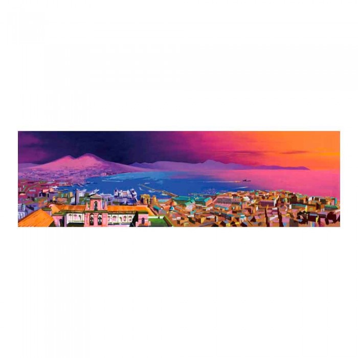 Panorama: quadro moderno con veduta di Napoli
