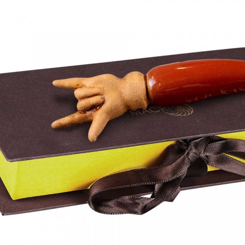 Cornetto Portafortuna Manina in Terracotta