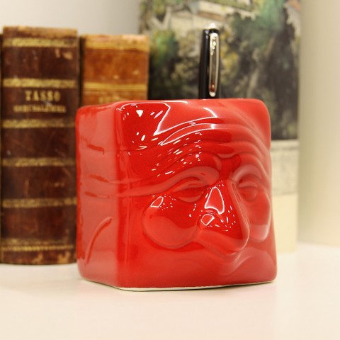 Portapenne in Terracotta Pulcinella Nero