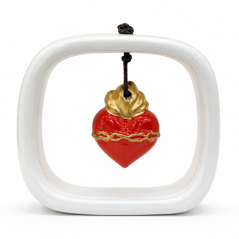 Cornice in ceramica con Cuore